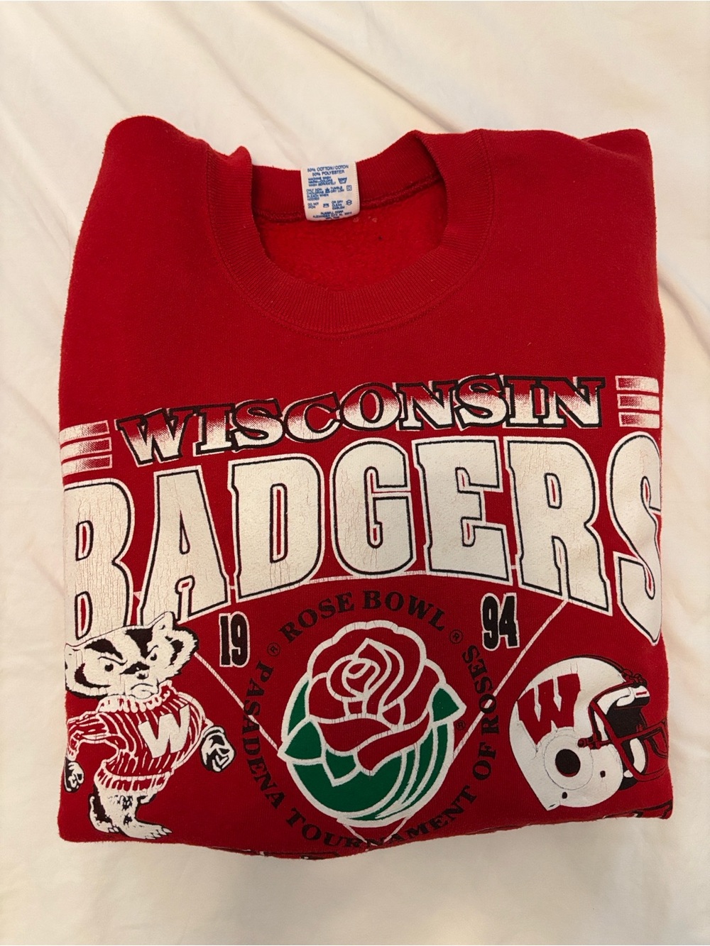 1994 Wisconsin Badgers Rose Bowl Crewneck Sweatshirt
